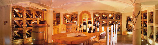 Wine cellar of the 4 Star Family Hotel Prokulus in South Tyrol
